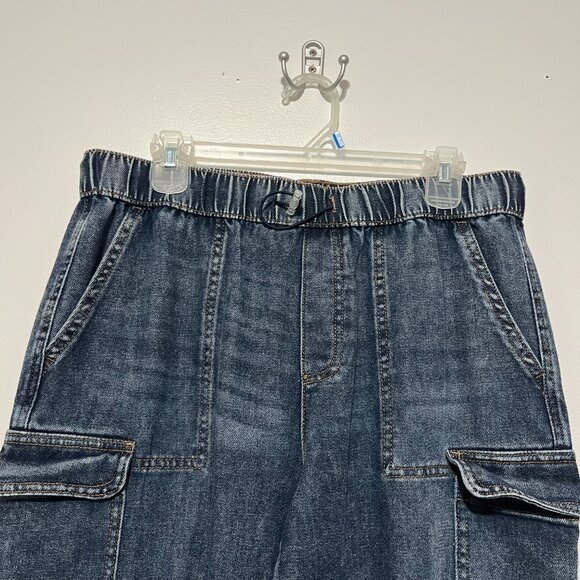 Womens Cargo Jogger Jeans L Streetwear Grunge Utility Normcore Hip Hop Urban - Picture 3 of 9